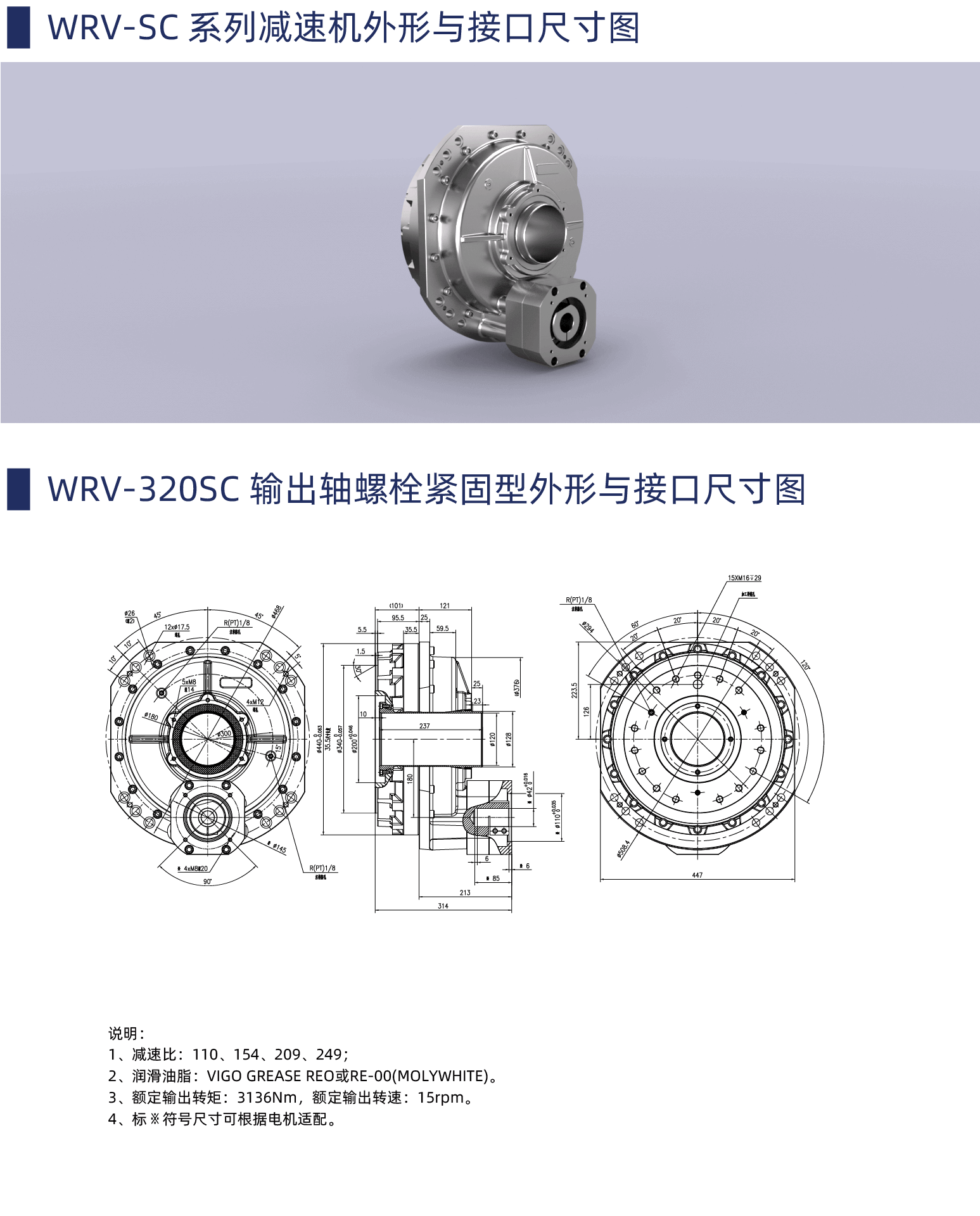 WRV-320SC减速机